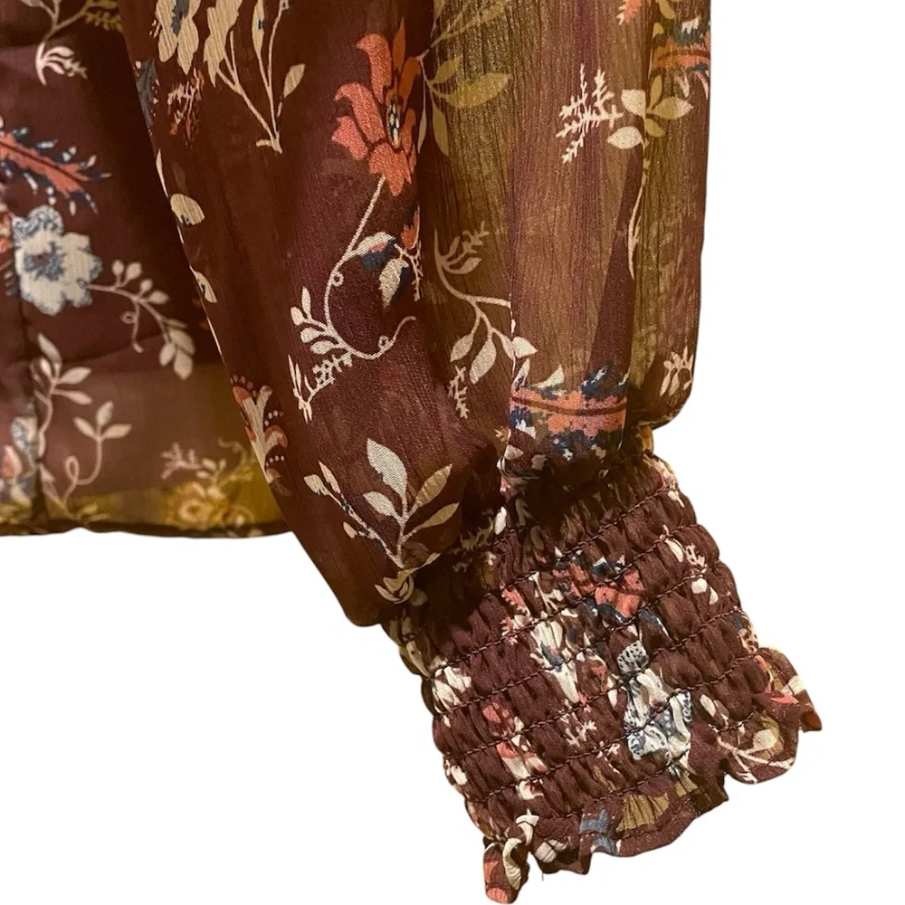 Floral Print‎ Women's Top - Picture 6 of 9